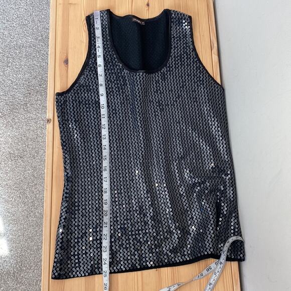 J. McLaughlin Sequin Tank top Shell black M Going out Top - Picture 7 of 7